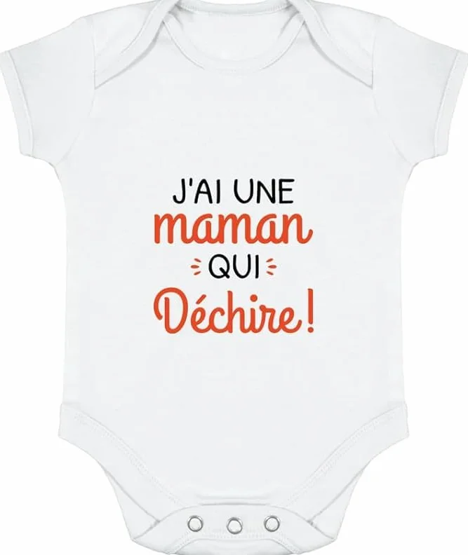 Body bébé Une Maman Qui déchire Imprimé en France Cadeau Humour Naissance Anniversaire Original
