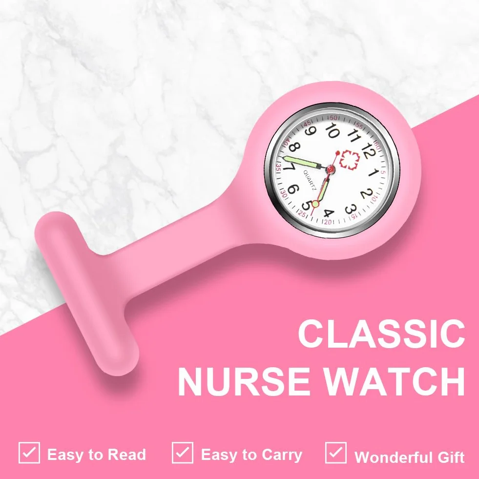 Vicloon Montre à Gousset Infirmière Silicone Broche