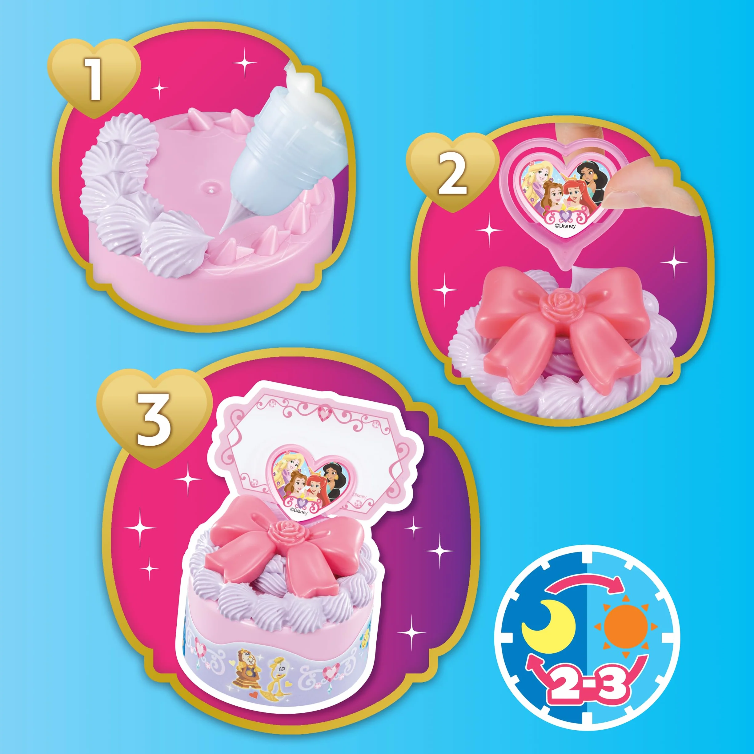 Pati-School Kit de Création Princesses Disney Loisir Créatif Enfants 6 Ans+ Glaçage Décoration Accessoires
