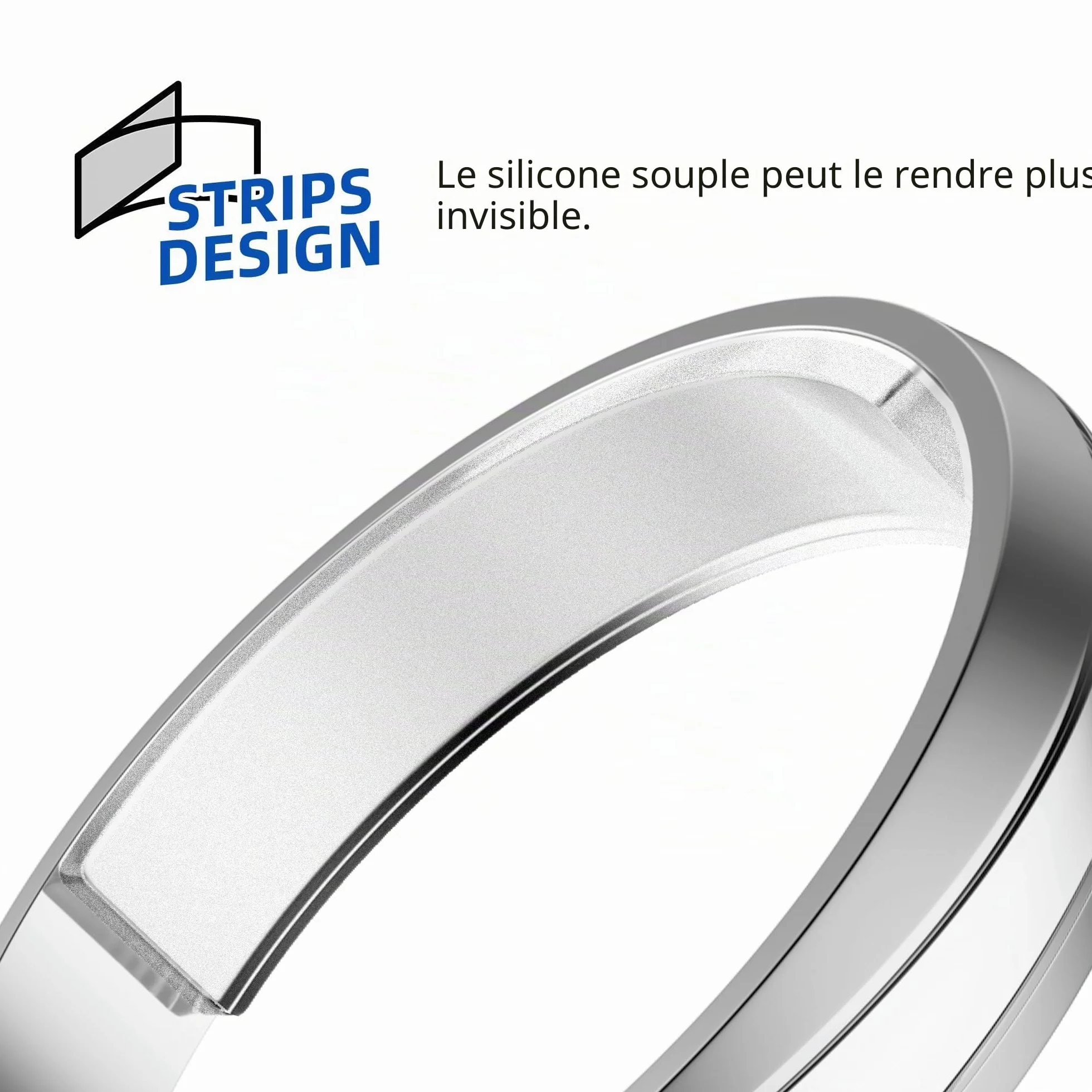 Ajusteur de taille de bague - Réducteur invisible pour bagues larges - 6 feuilles/234 pièces (transparent)