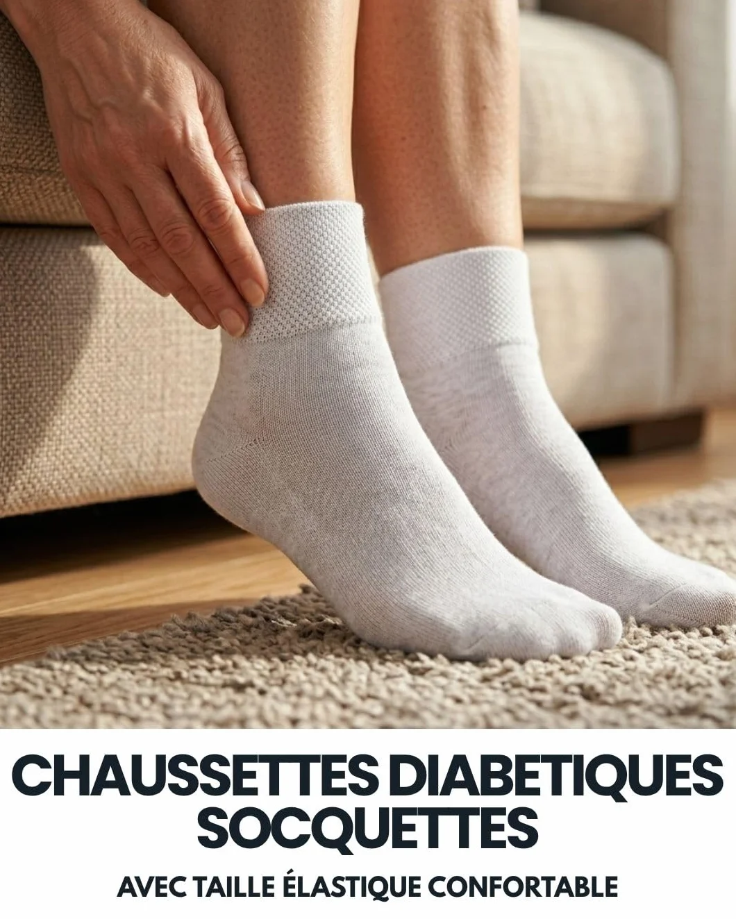 Sport Quarter Socks Homme Femme Chaussettes de Tennis Respirantes Renforcées 10 Paires