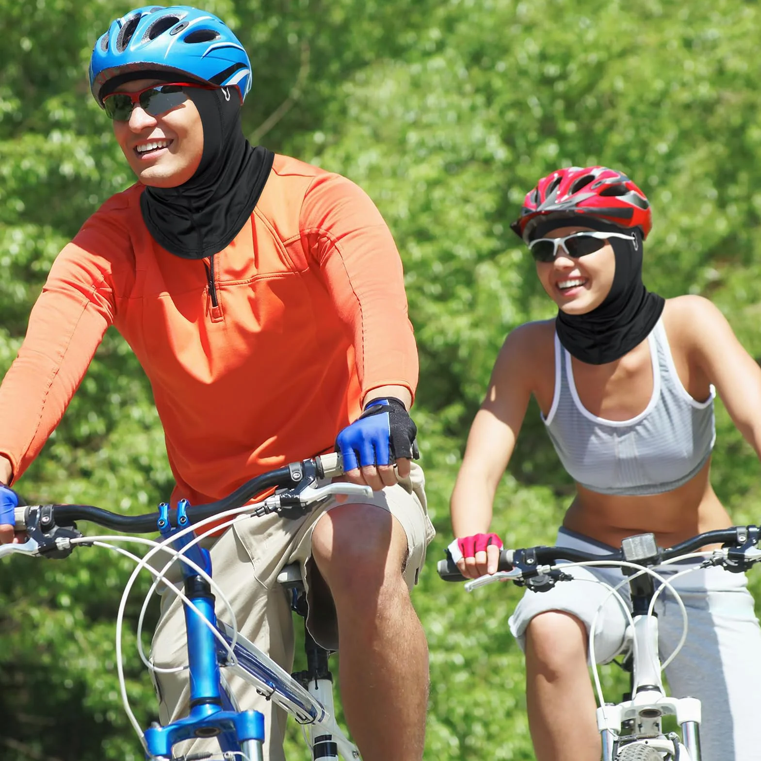 MELLIEX Cagoule Rafraîchissant Été Homme Femme avec Trous pour Lunettes Cyclisme Moto