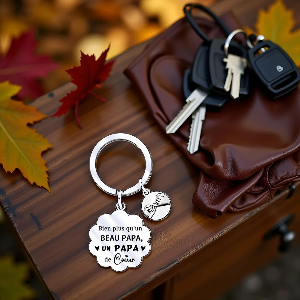 Porte-clés Papa Cadeau Fête des Pères Anniversaire pour Fille