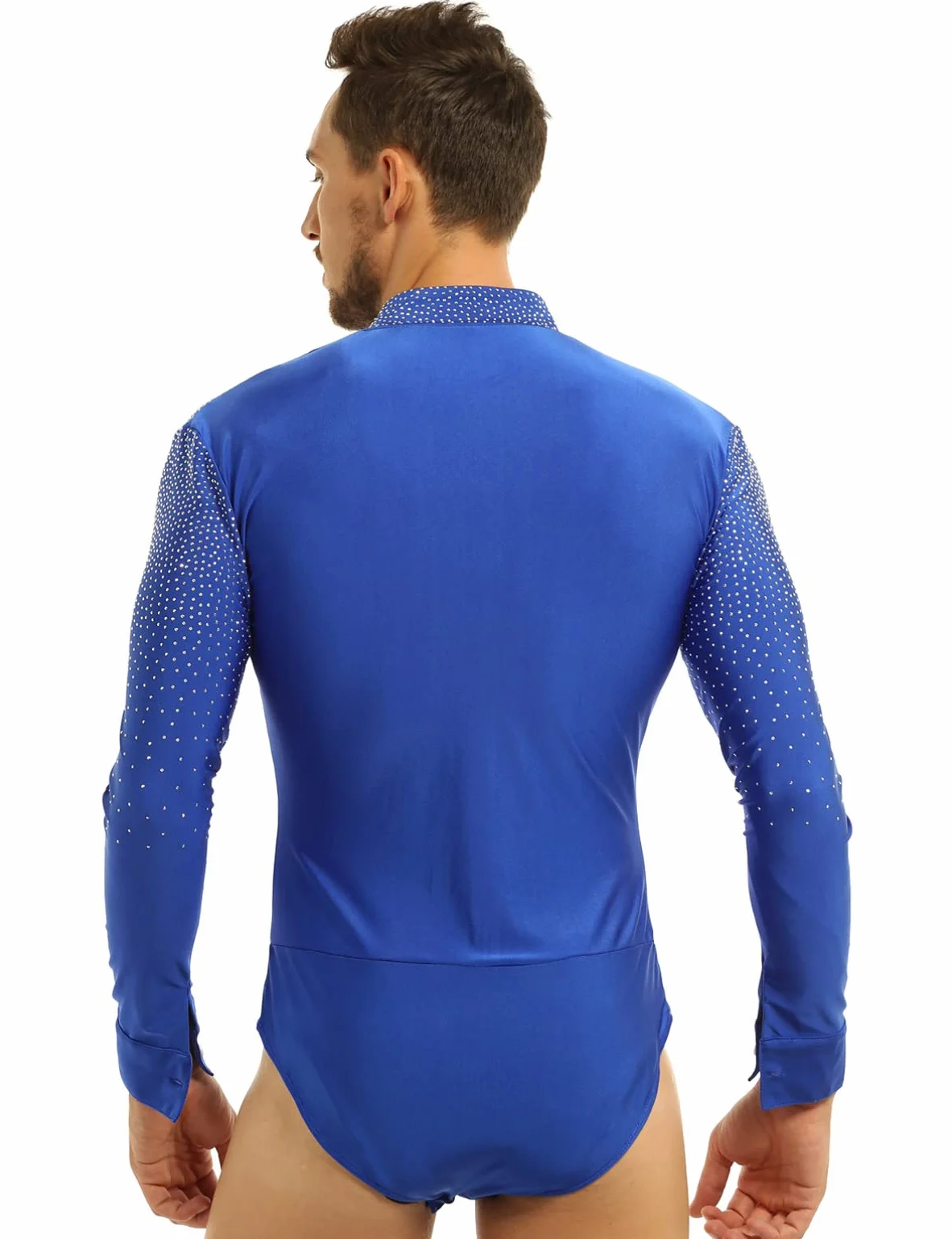 Justaucorps Danse Latine Homme Body Danse Classique Gymnastique Manches Longues