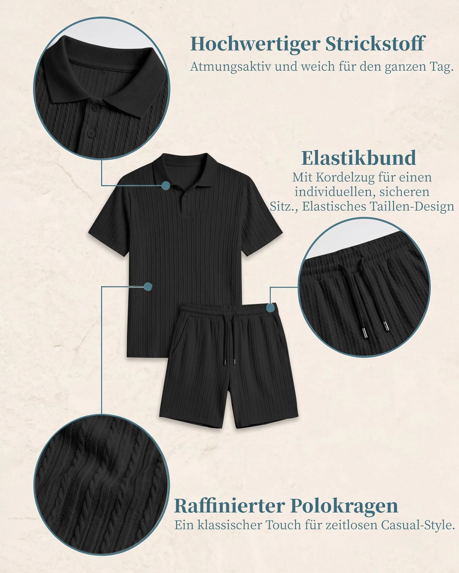 Survêtement Homme Ete Casual Tenue Hawaïenne Légère Tracksuit pour Usage Quotidien Vacances