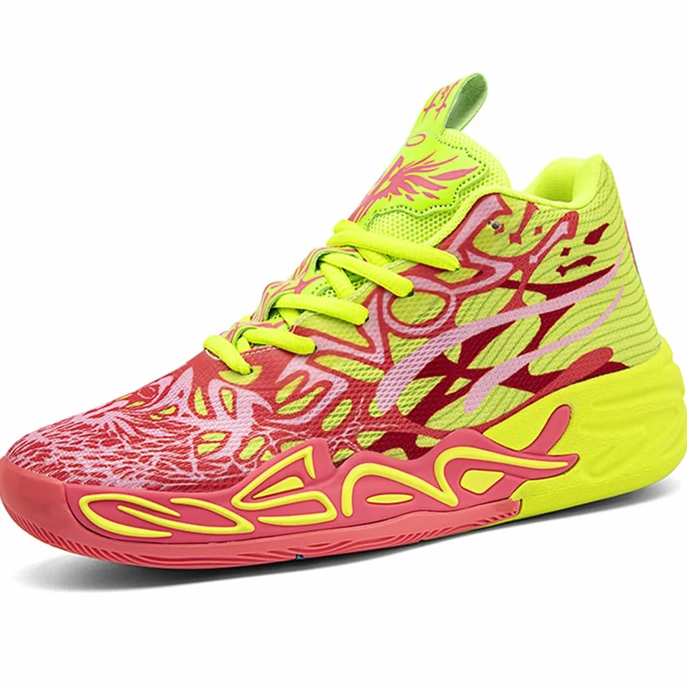 Chaussure de Basketball Homme Montantes Baskets Sport Semelle Caoutchouc Antidérapantes Légères Respirantes