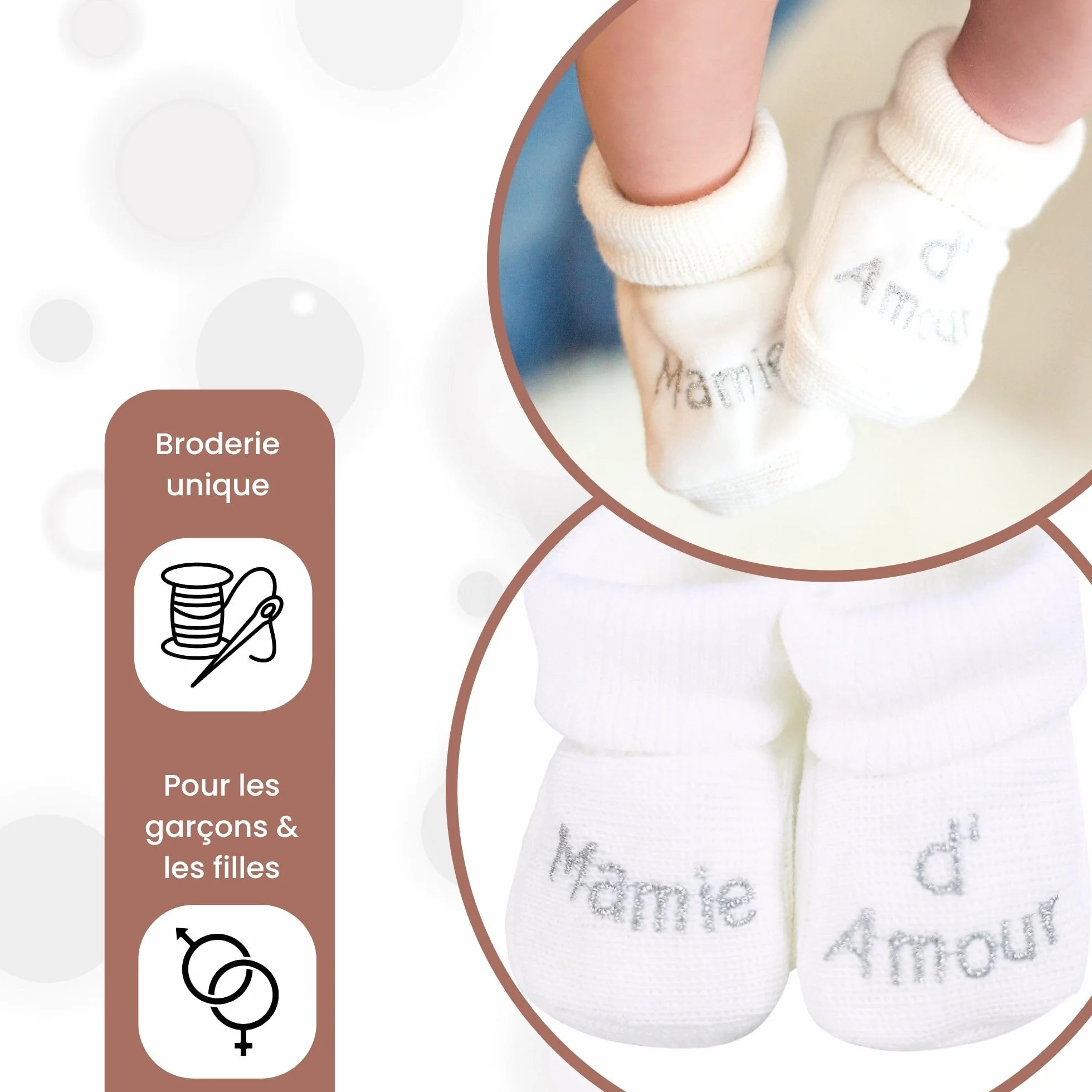 Chaussons Bébé Brodés KINOUSSES