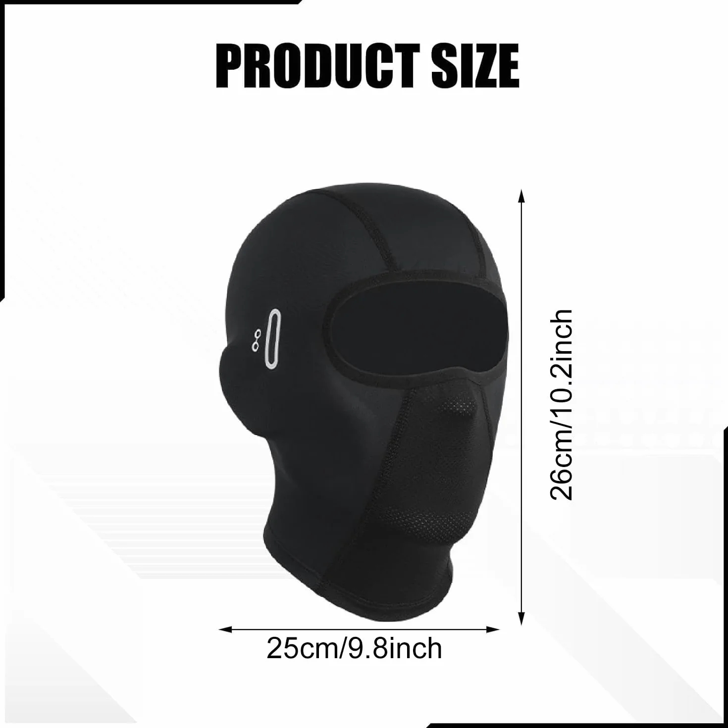 Cagoule d'été moto en soie glacée protection UV respirante rafraîchissante noire