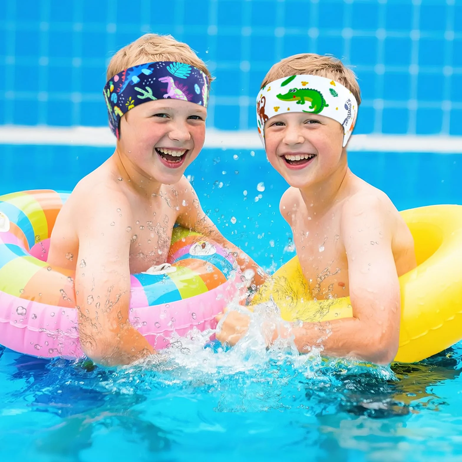 Bandeau Piscine Oreille Enfant 2 PCS Néoprène Natation Surf Douche M