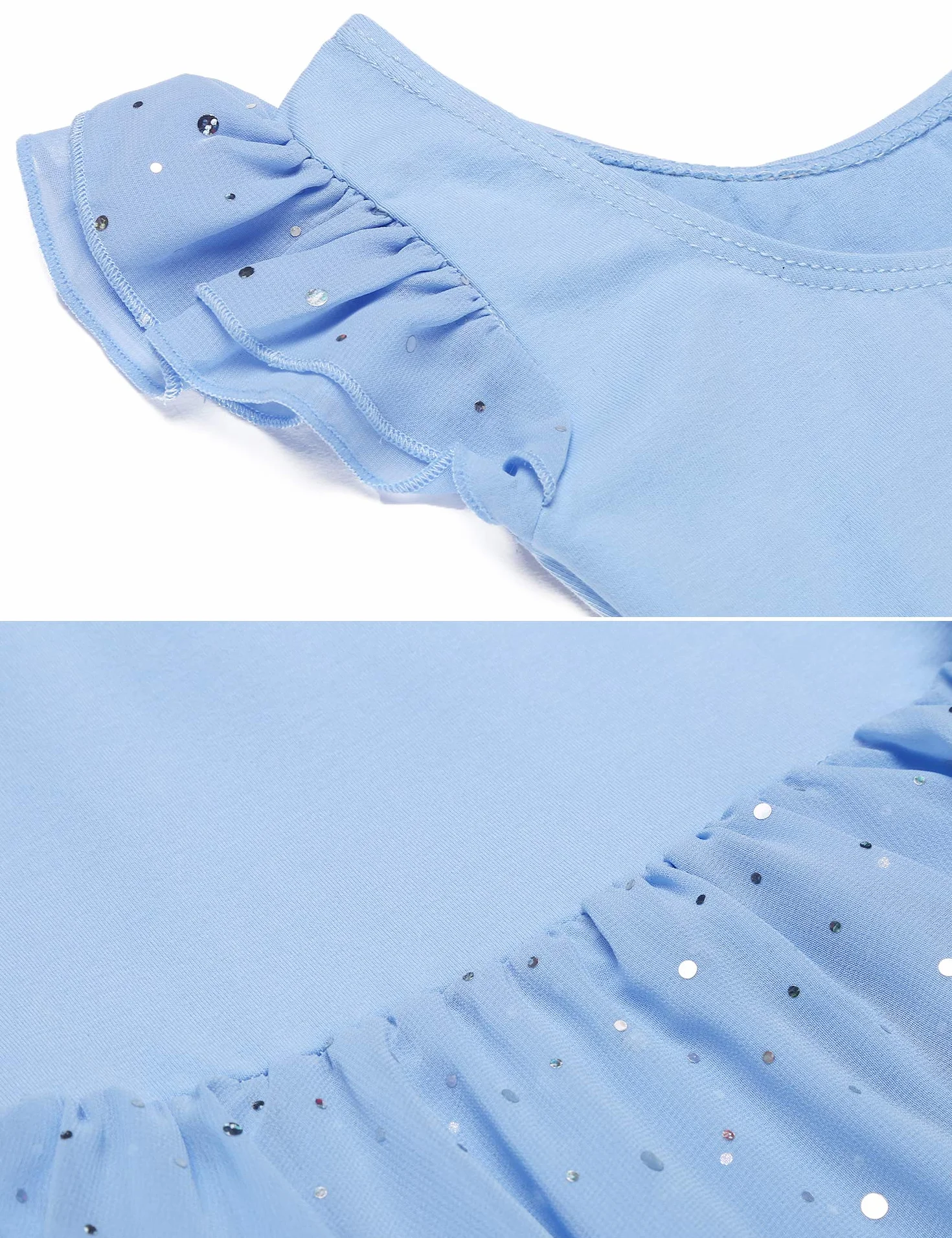 Justaucorps de ballet pour fille avec jupe tutu - Coton - Manches courtes et longues