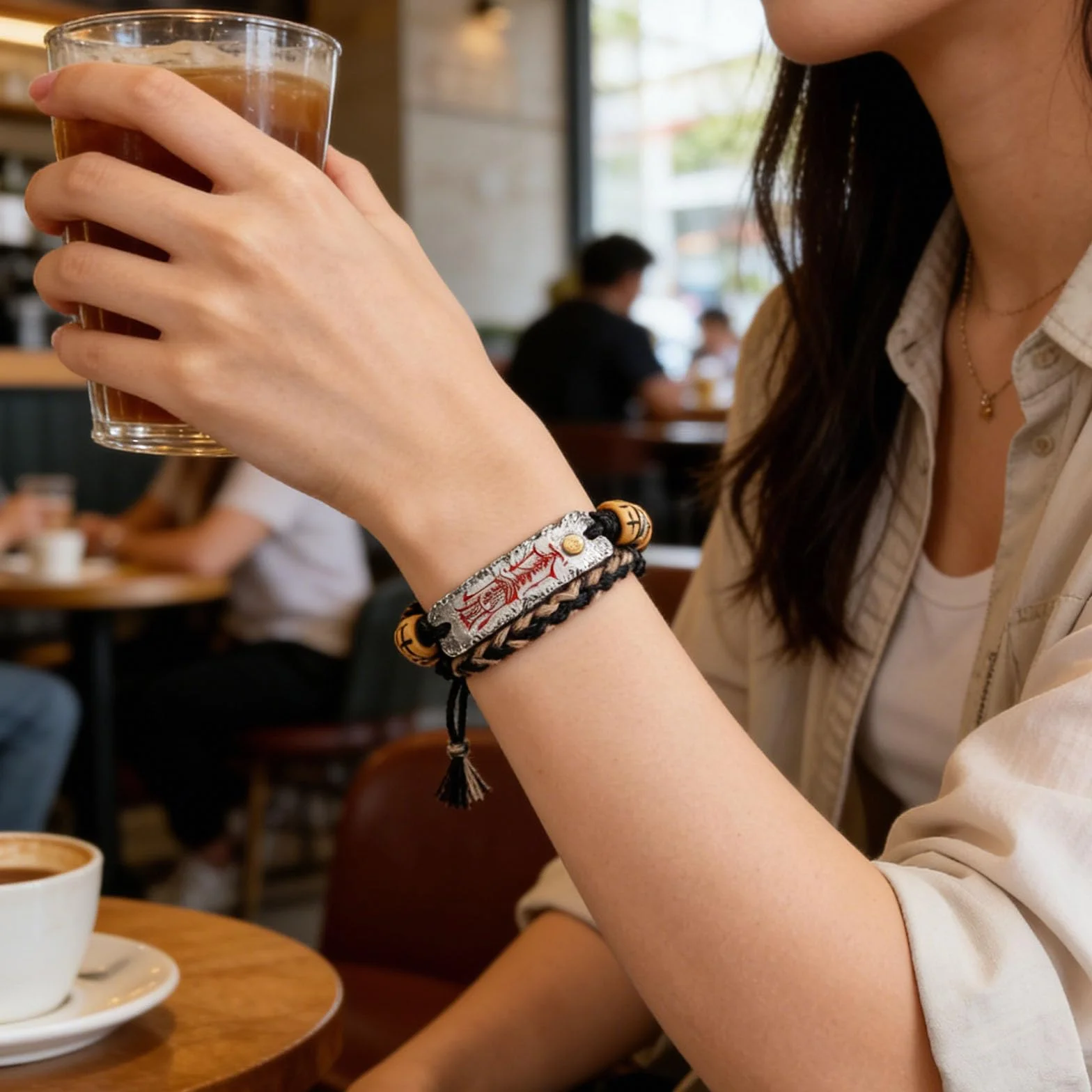 Bracelet de protection taoïste pendentif tressé Feng Shui chinois porte-bonheur prospérité