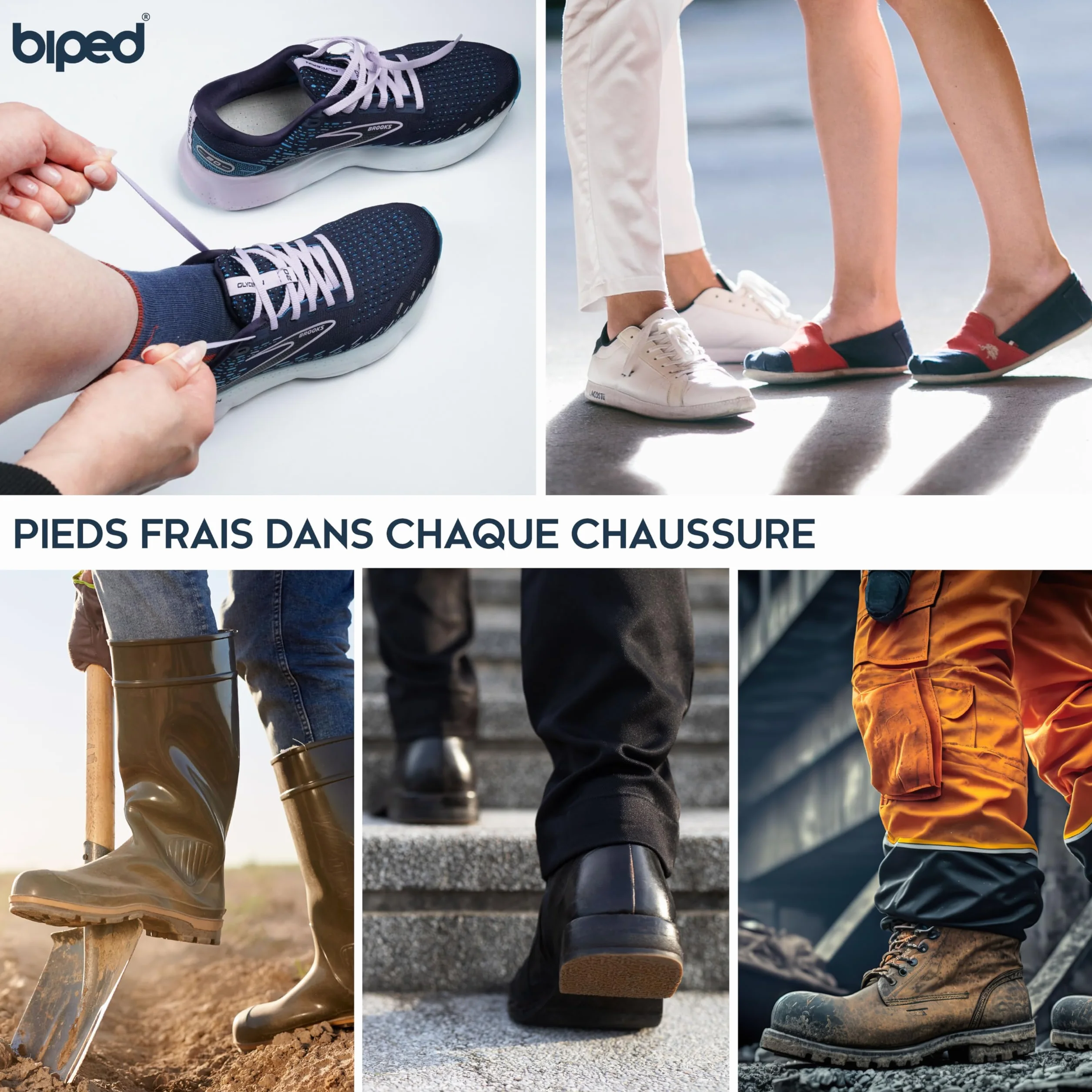 Semelles charbon actif Lot de 4 paires - Contre pieds transpirants - Régulation température - Pour chaussures fraîches