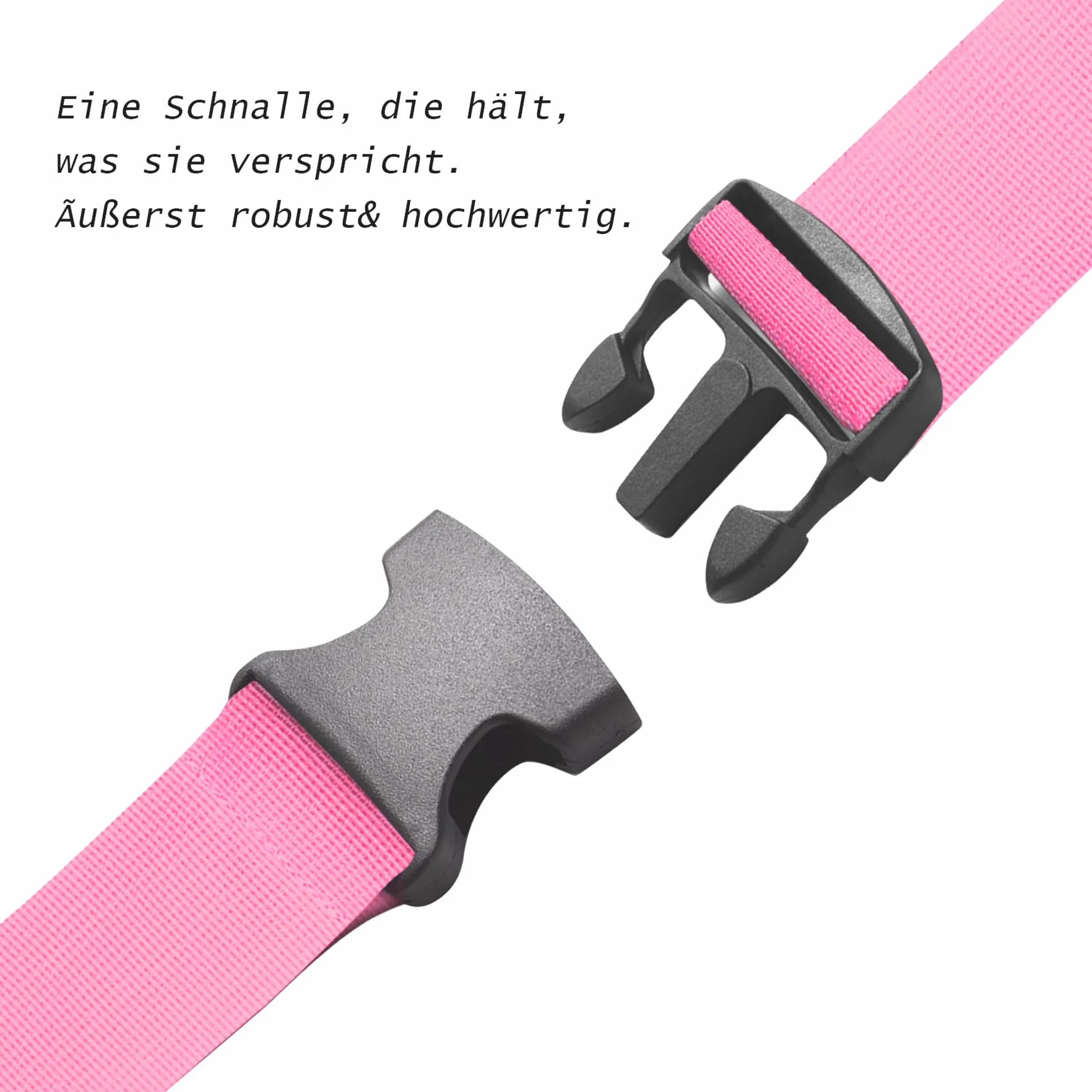 Sangles de Bagage Réglables avec Boucle Ceinture Élastique Valise Croisée Voyage Lanière 2 Pièces (Rose)