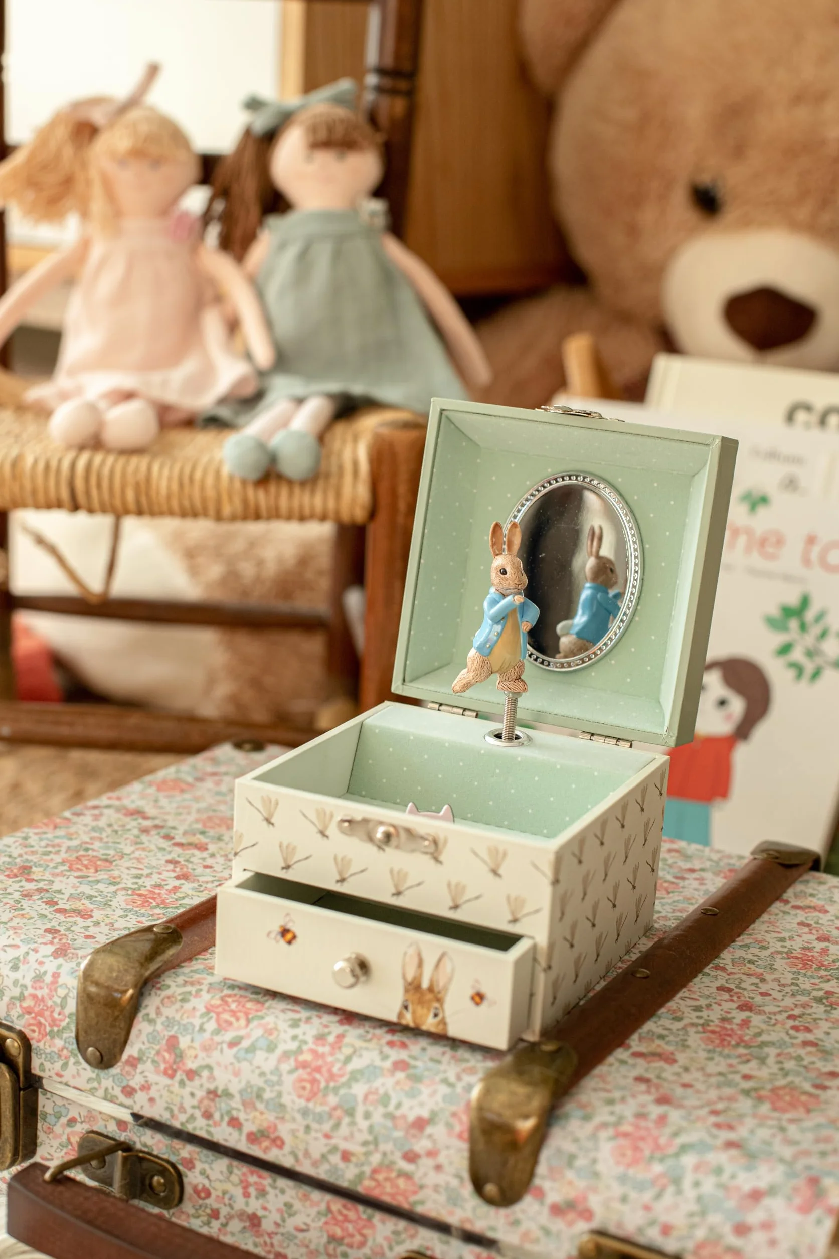 TROUSSELIER Pierre Lapin Peter Rabbit Boîte à Trésors & Bijoux Musicale Colori Vert