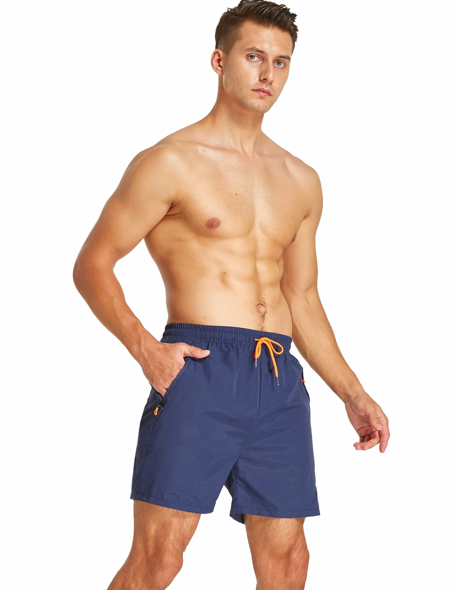 JustSun Short de Bain Homme avec Poches Zippées Étanche Séchage Rapide