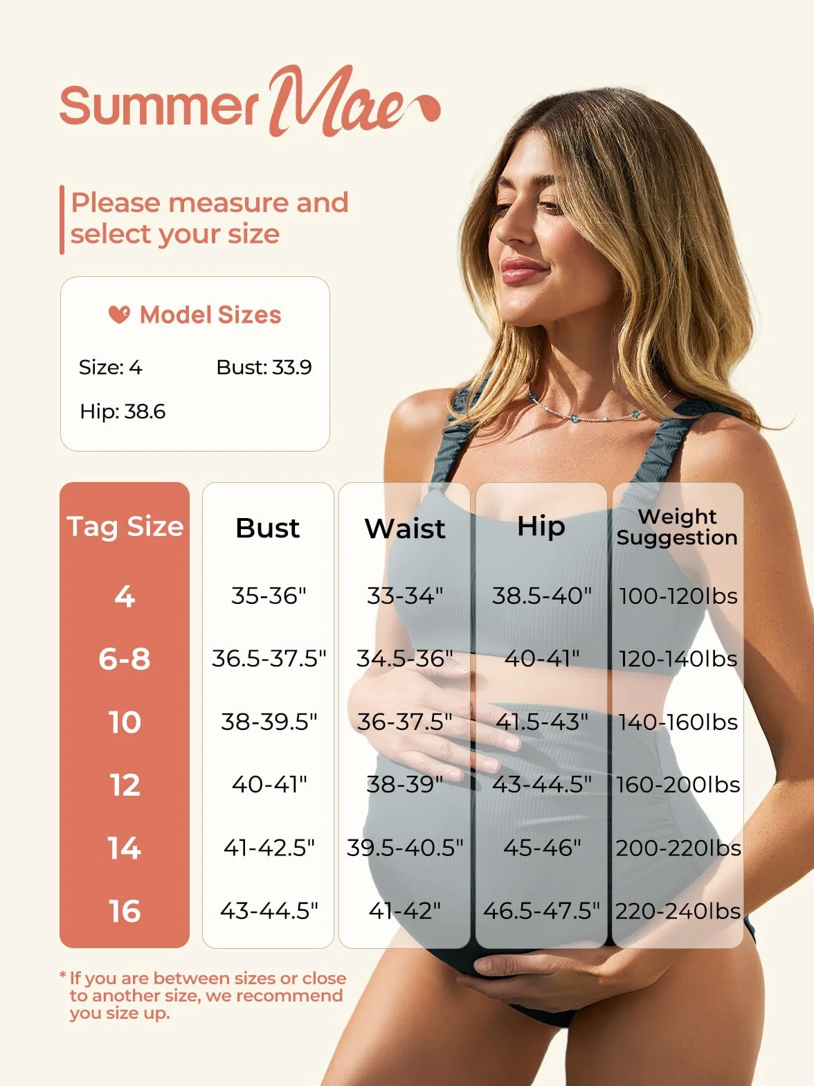 Maillot de bain de maternité côtelé Summer Mae - Taille haute deux pièces haut court grossesse