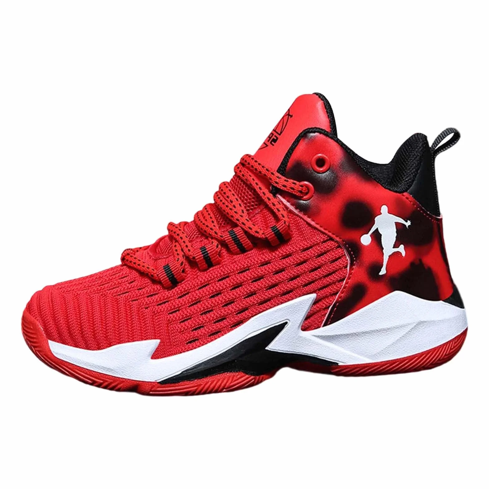 Enfant Chaussure Basketball Garçon Sneakers Baskets Automne Hiver Graffiti Mode Basket-Bal Chaussures Sport Mixte Jeunes