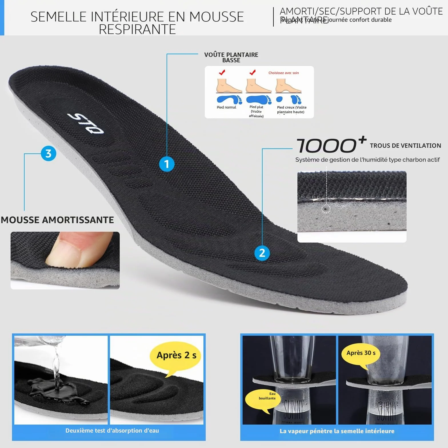 HKR Basket Femme Respirantes Chaussures de Running Marche Légères Sneakers 35-42EU