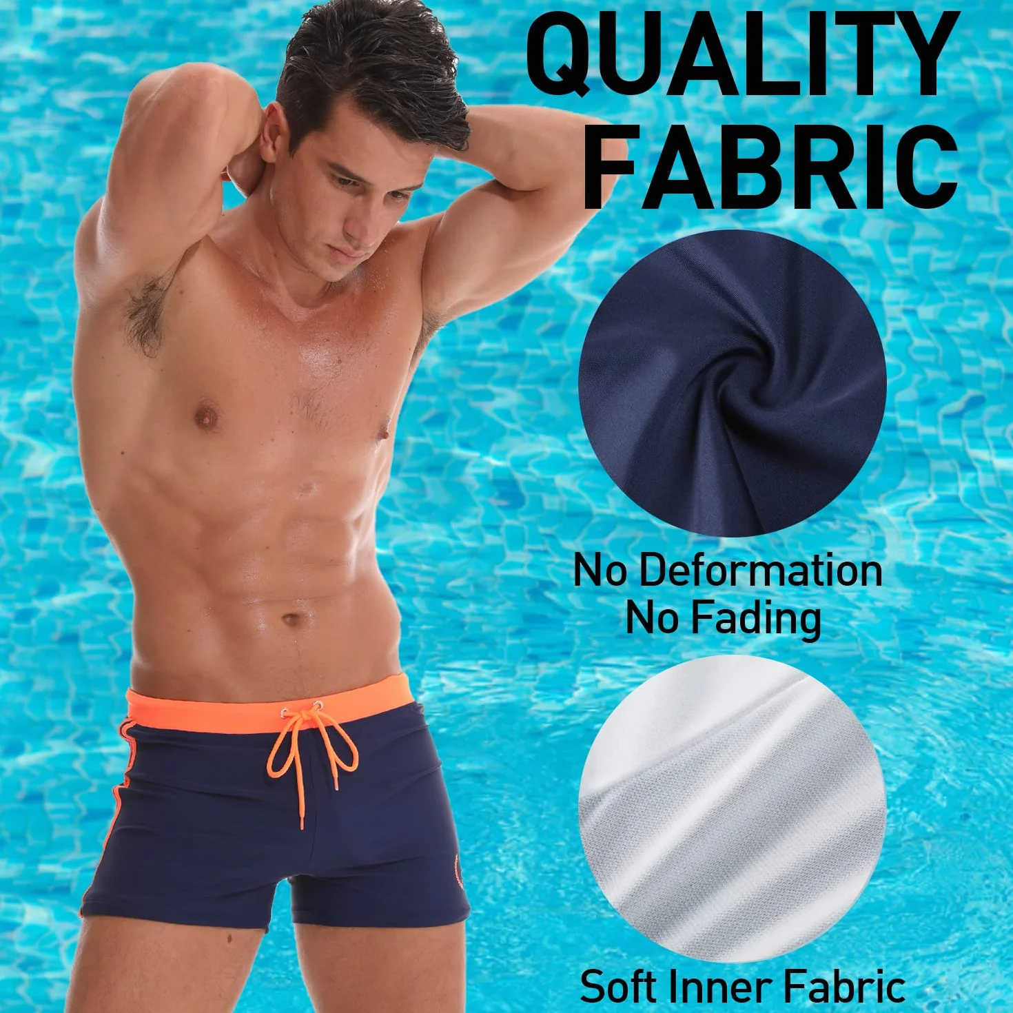 Arcweg Maillot de Bain Homme Boxer S-XL Doublure Cordon Serrage Réglable