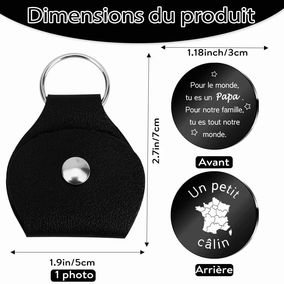 Porte Clef Personnalisé Cadeau pour Papa Anniversaire Fête des Pères Noël Original