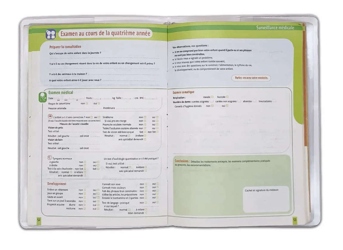 Nemau Protège Carnet de Santé Enfant Adulte Housse Souple Lavable Étui Protection Durable Carnet Médical Modèle Feuille Dorée Bleu Canard