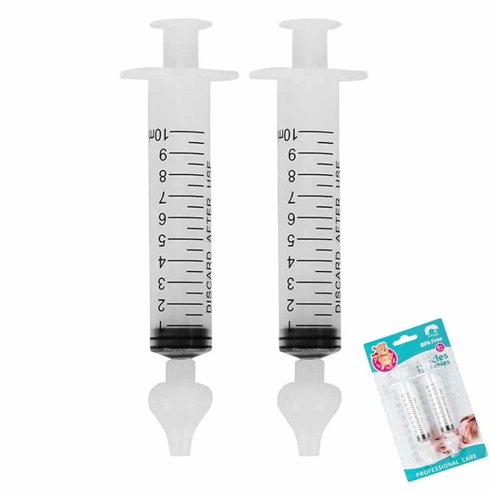 Mouche-bébé Portable Irrigateur Nasal 10ml avec Embout en Silicone Nettoyable Réutilisable