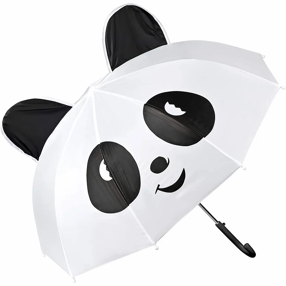 VON LILIENFELD® Parapluie Enfant Panda Jusqu'à 8 ans Blanc Noir