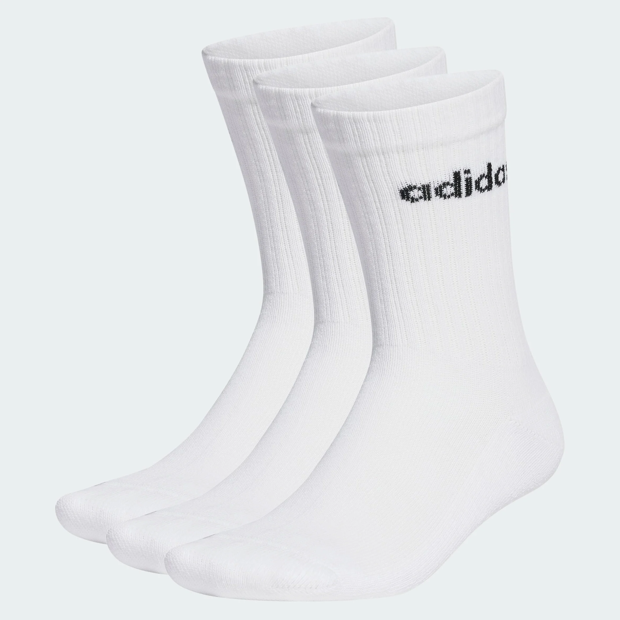 adidas Linear Crew Cushioned Socks 3 Pairs Mixte