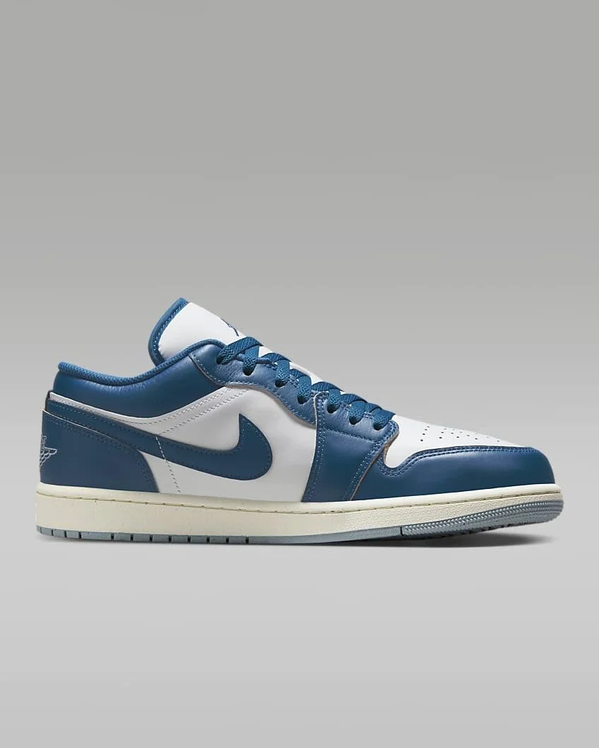 Air Jordan 1 Low SE Chaussures homme blanc bleu gris Sail Industrial Blue