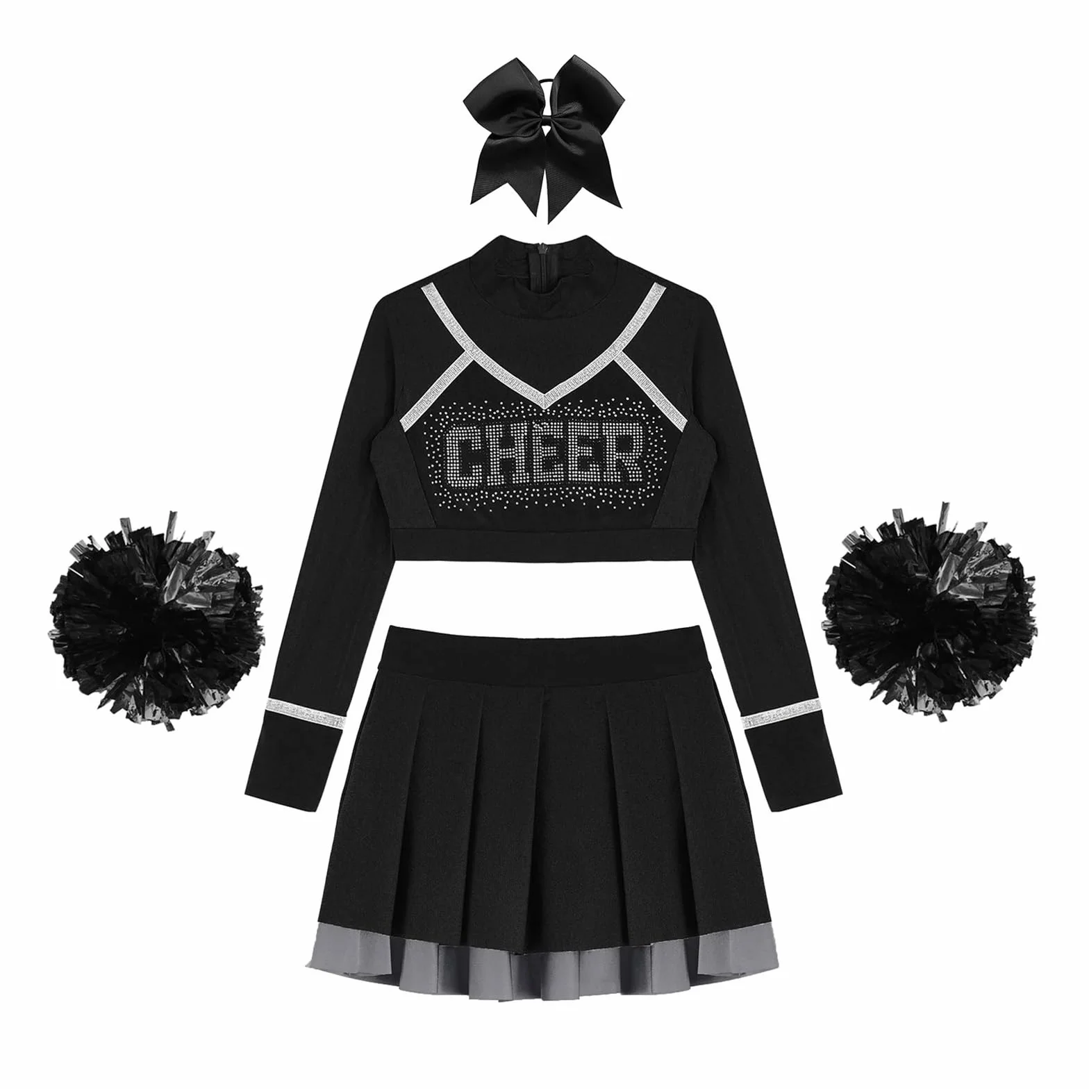 Deguisement Pompom Girl Costumes de pom-pom girl pour enfants uniformes d'école tenues de danse