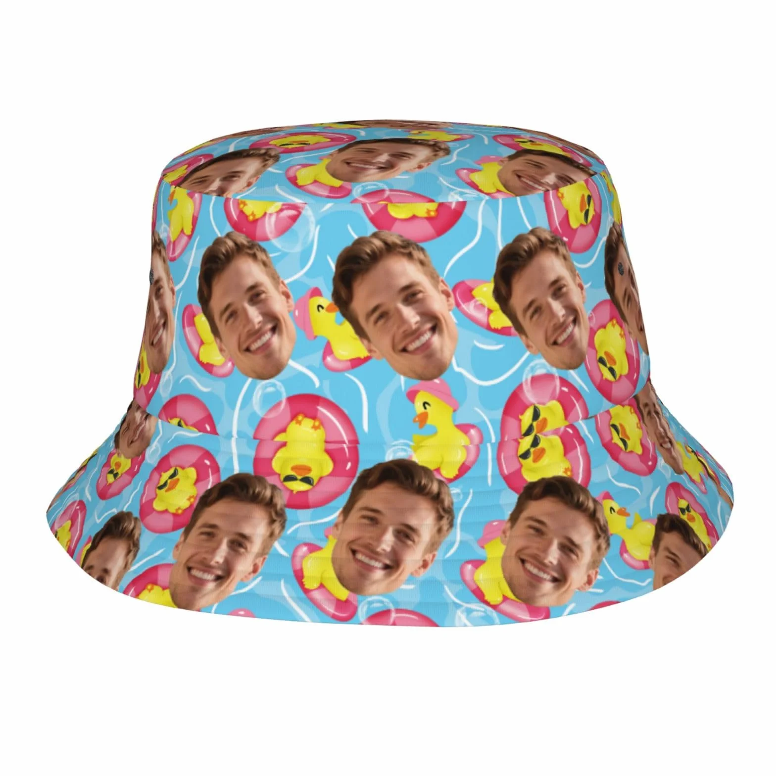 Chapeau Bob Personnalisé Visage Photo pour Femme Été Plage Voyage