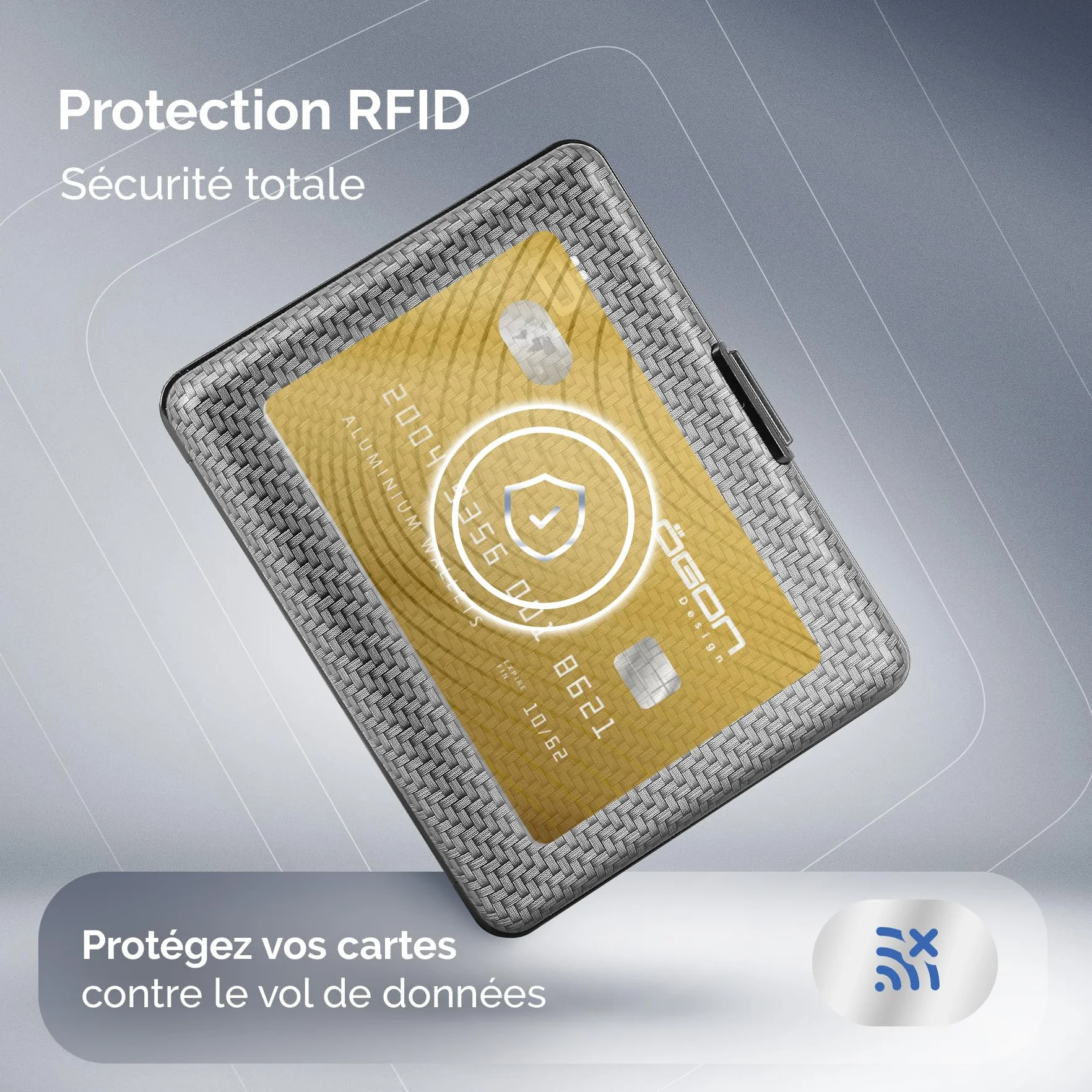 ÖGON-DESIGNS Portefeuille en Aluminium RFID Smart Case BIG Stockholm