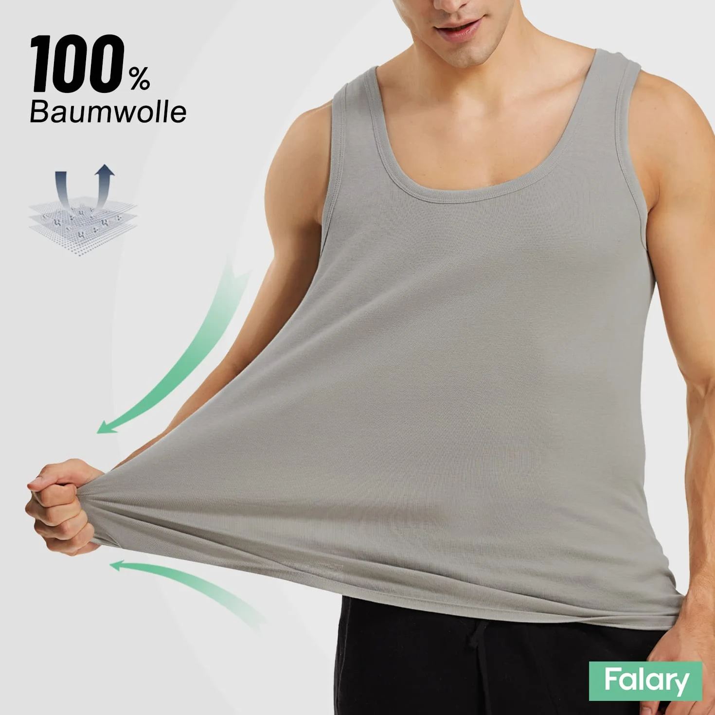 Lot de 3/5 Débardeur Homme 100% Coton FALARY