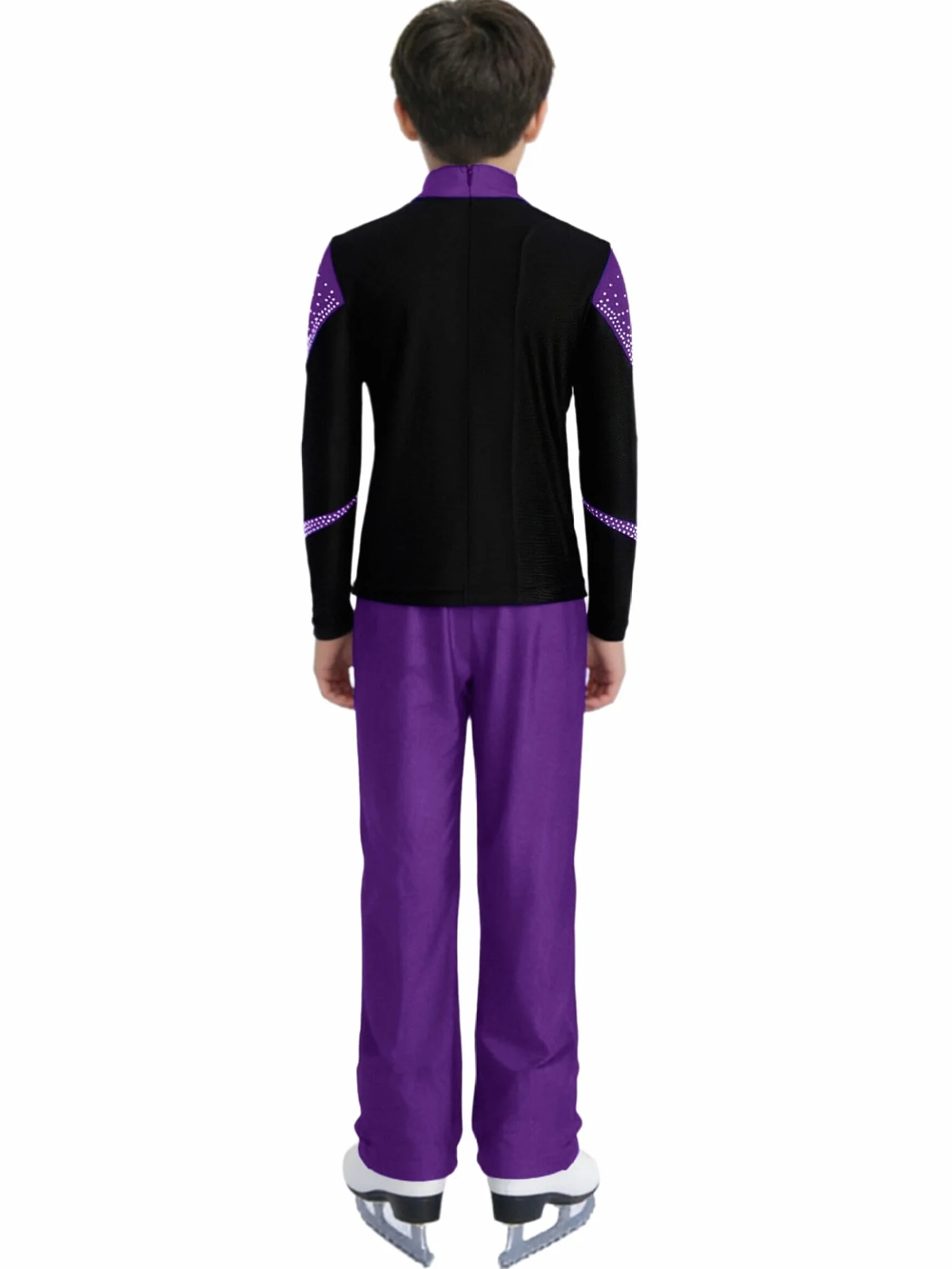 Enfant Garçon 2 Pièces Tenue Patinage Artistique Danse Ensemble Costume