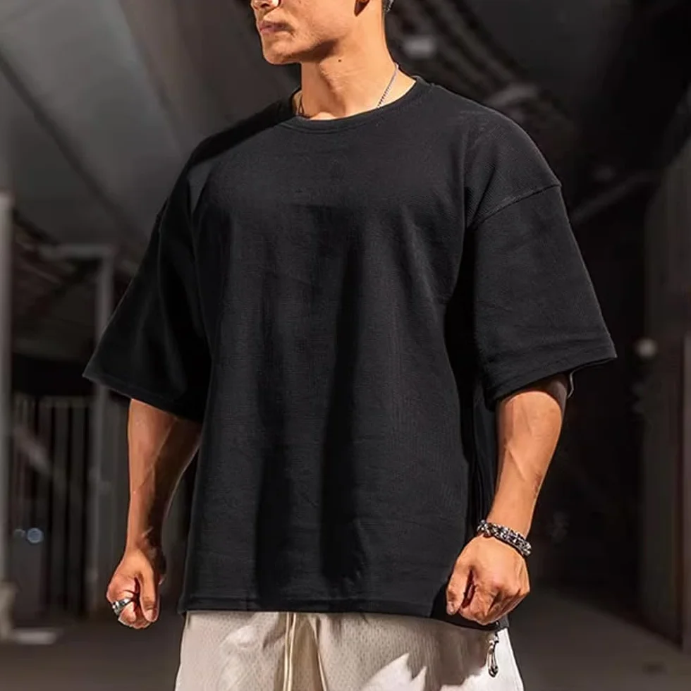 Sweatshirt Homme Manche Longue Gaufre Muscle Alive