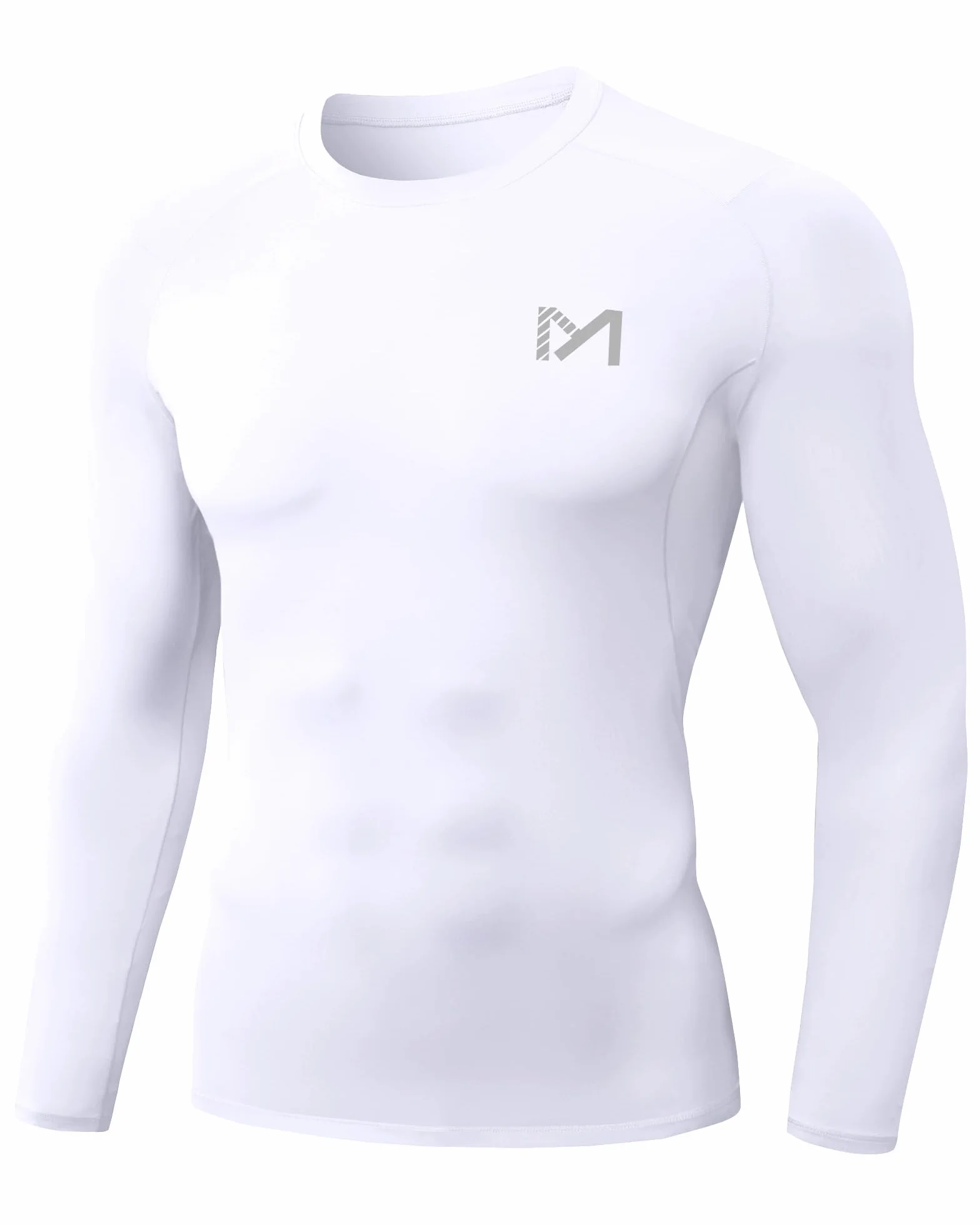 MEETWEE Hauts de Compression Anti-UV Homme Running Manches Longues UPF 50+