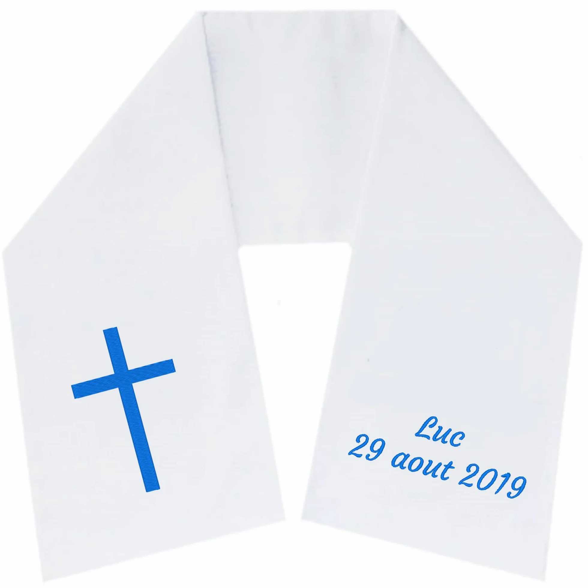 Écharpe de baptême brodée personnalisée 60 modèles
