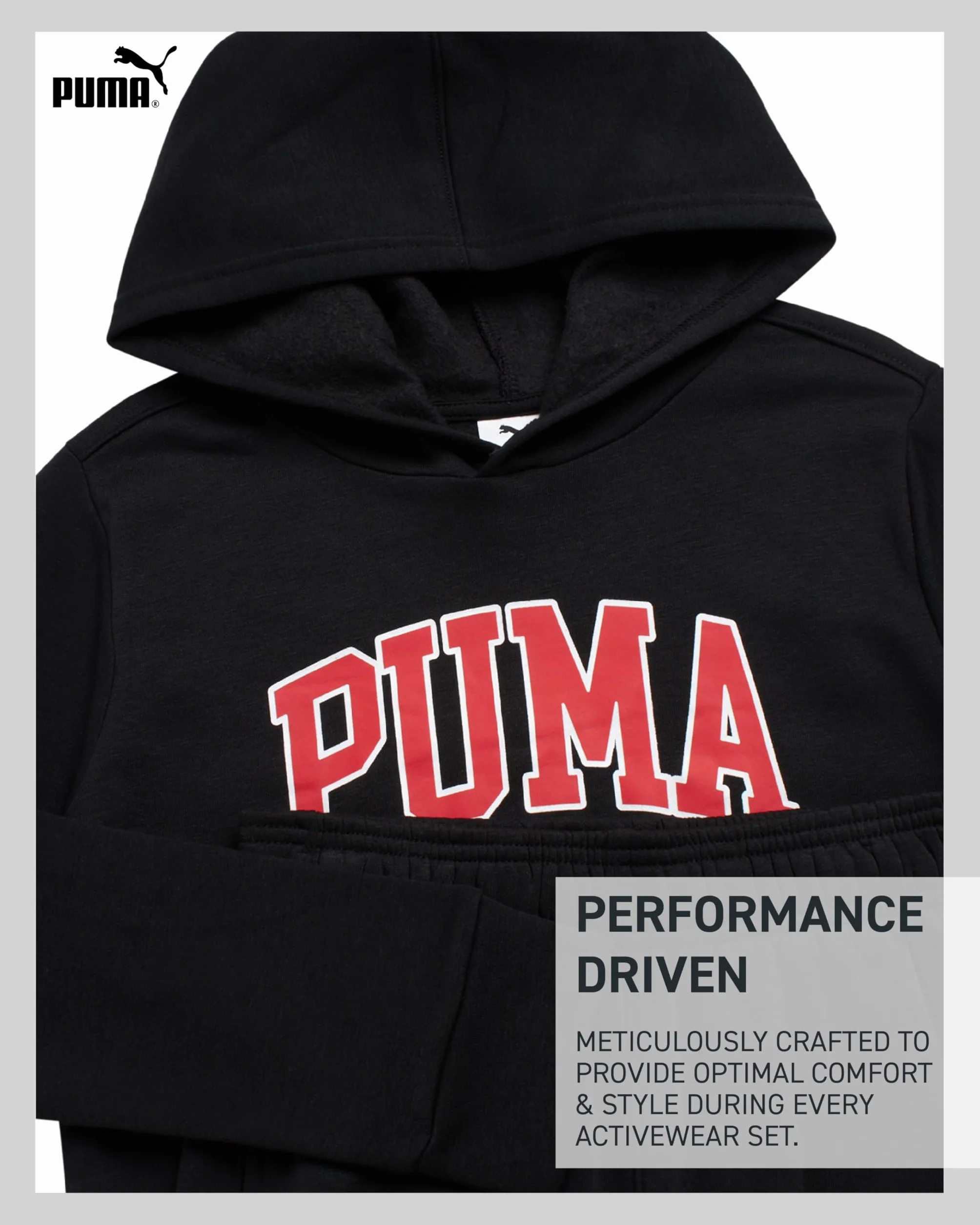 PUMA Ensemble survêtement 2 pièces polaire sweat capuche jogging jeunes enfants 8-16 ans