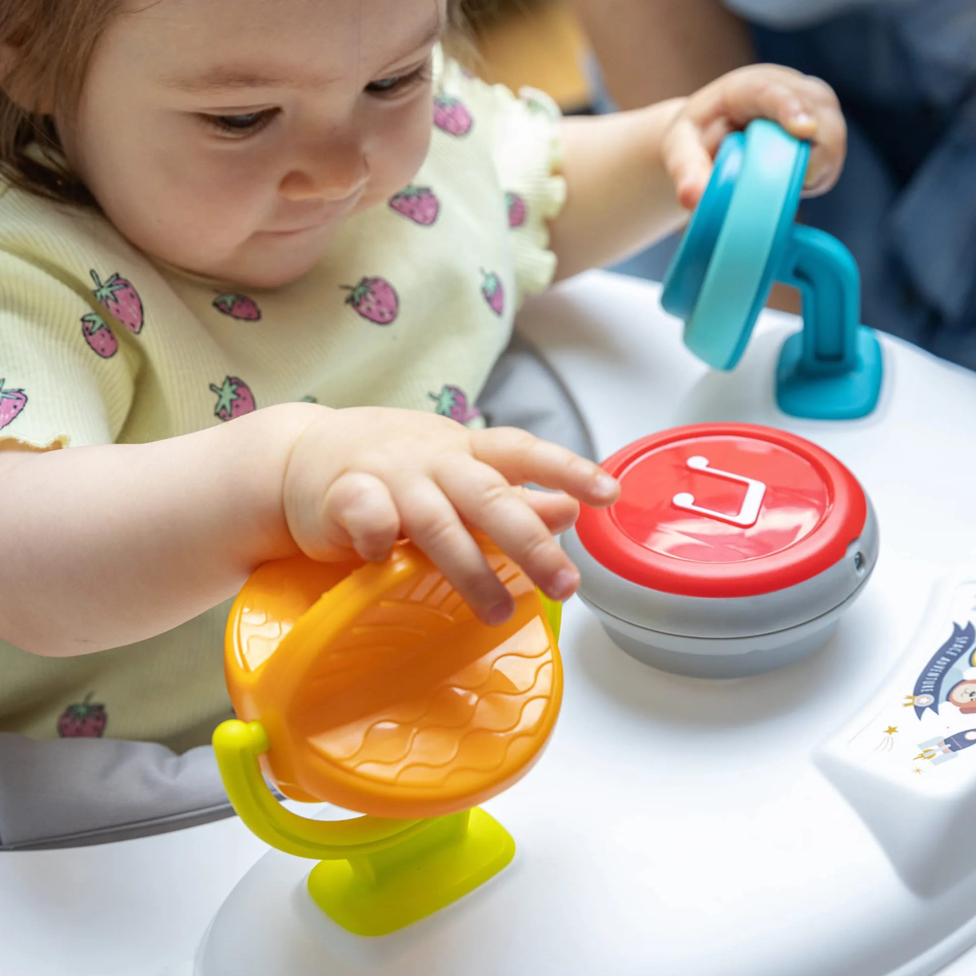 Bebeconfort Explorer Trotteur bébé pliable avec plateau d'activités musical, 6-18 mois, 12 kg, Gray Mist