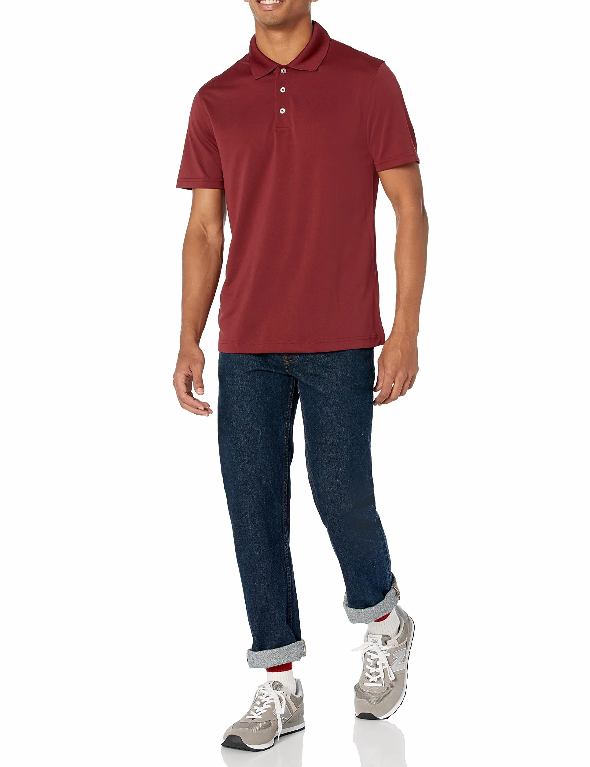 Amazon Essentials Homme Polo de Golf Manches Courtes Séchage Rapide
