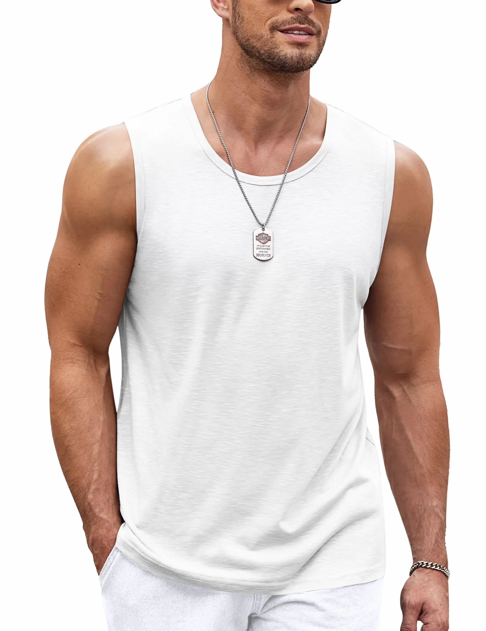 COOFANDY Débardeur Homme T-Shirt sans Manches Léger Fitness Musculation Séchage Rapide Gym