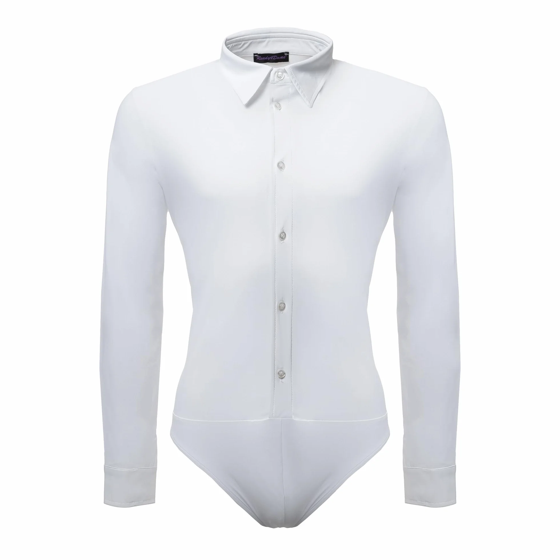 Chemise Body Chicago Slim Fit Homme Danse de Salon Tissu Technique Respirant Noir Blanc