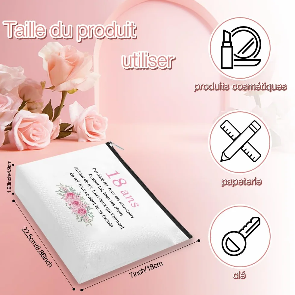 Trousse à Maquillage Cadeau 18 Ans Fille Anniversaire Femmes