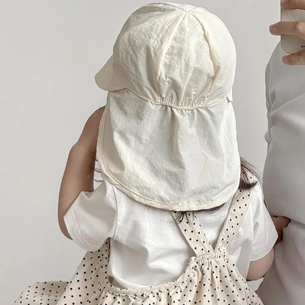 Chapeau Anti UV Bébé Enfant Respirant (Beige)