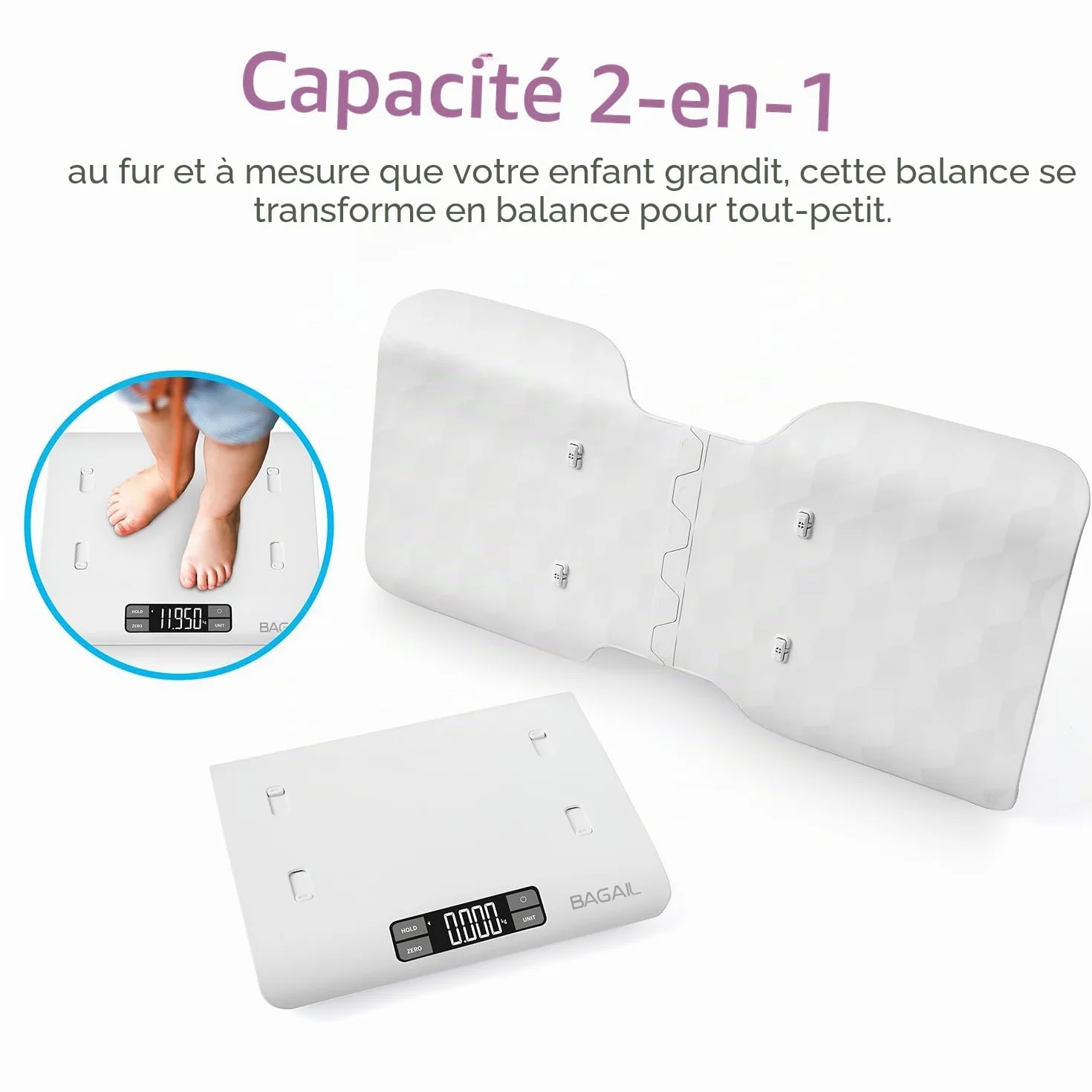 BAGAIL Pèse-bébé Balance pour Enfants 30kg