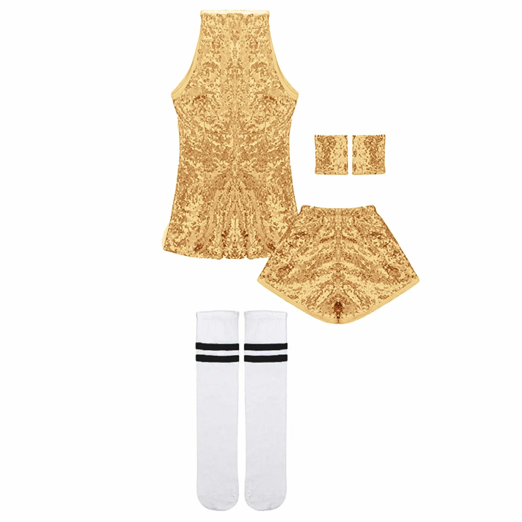 LOLANTA Costume de Danse Paillettes Filles Hip Hop Tenue Scintillante