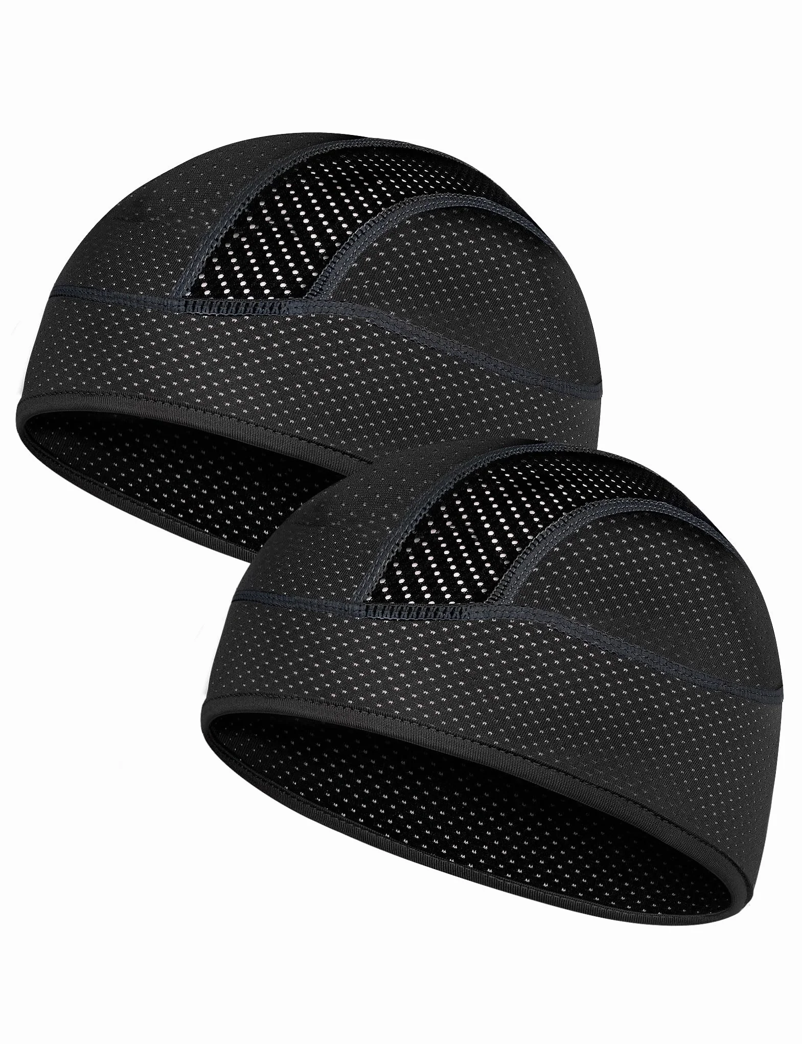 Becellen 2 Pièces Bonnets de Cyclisme Respirant Été Sport Élastique Casquette Vélo Skull Cap Doublure Casque