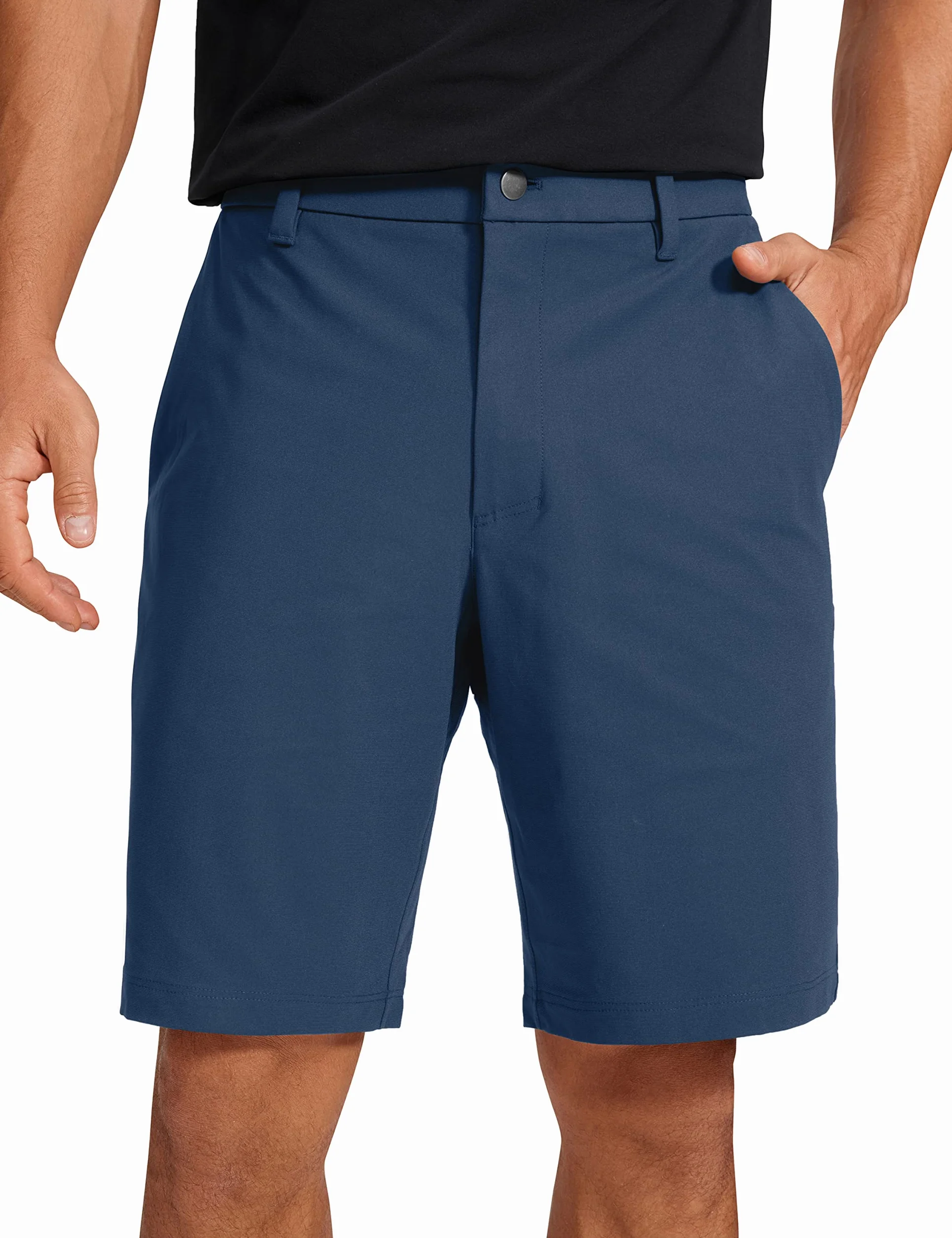 CRZ YOGA Short de Golf Confortable pour Homme avec Poches