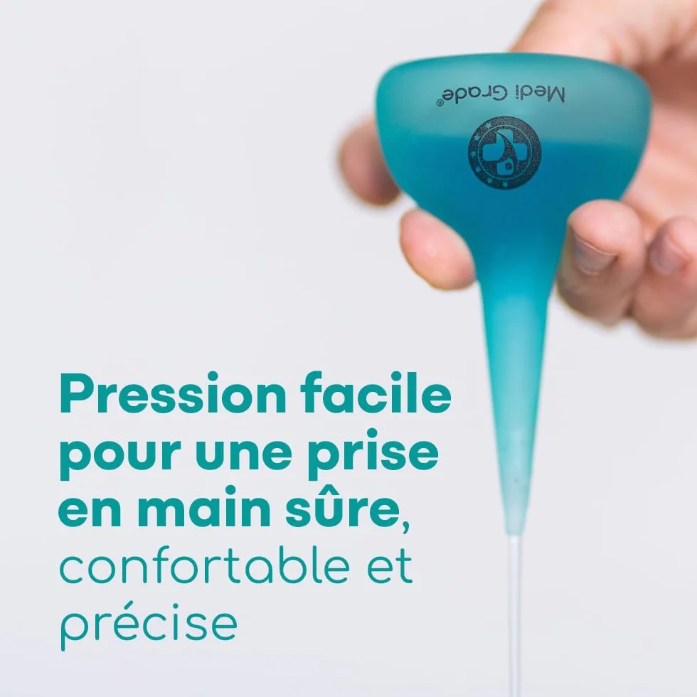 Medi Grade Seringue Plastique 75 ml pour Nettoyage Oreille avec Bout à Quadruple Jet