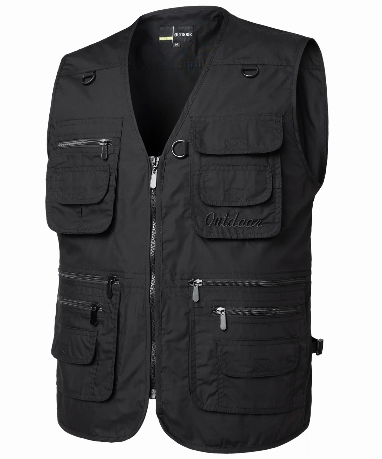 Gilet de Pêche Homme Multi-Poches Léger Respirant Séchage Rapide Veste Sport Voyage Photographie